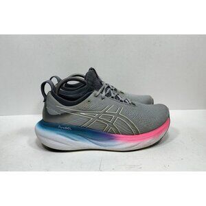 Asics Gel Nimbus 25 1012B437 Gray Running Athletic Shoes Sneakers Womens 10 Wide